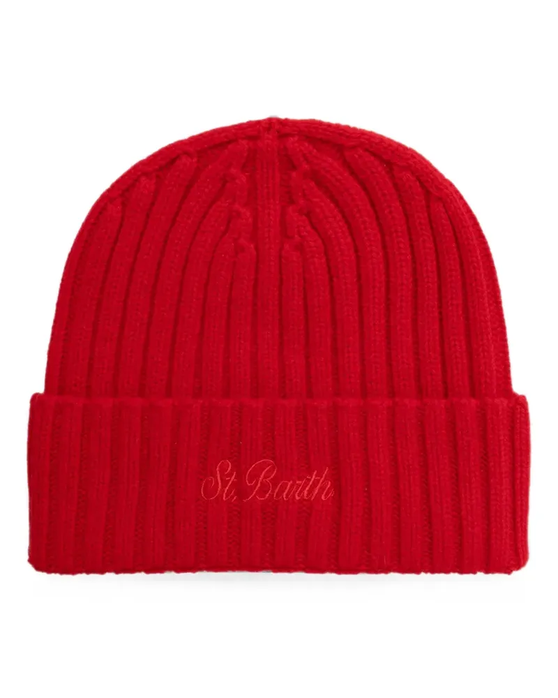 MC2 Saint Barth Wengen logo-embroidered wool beanie hat - Rot Rot