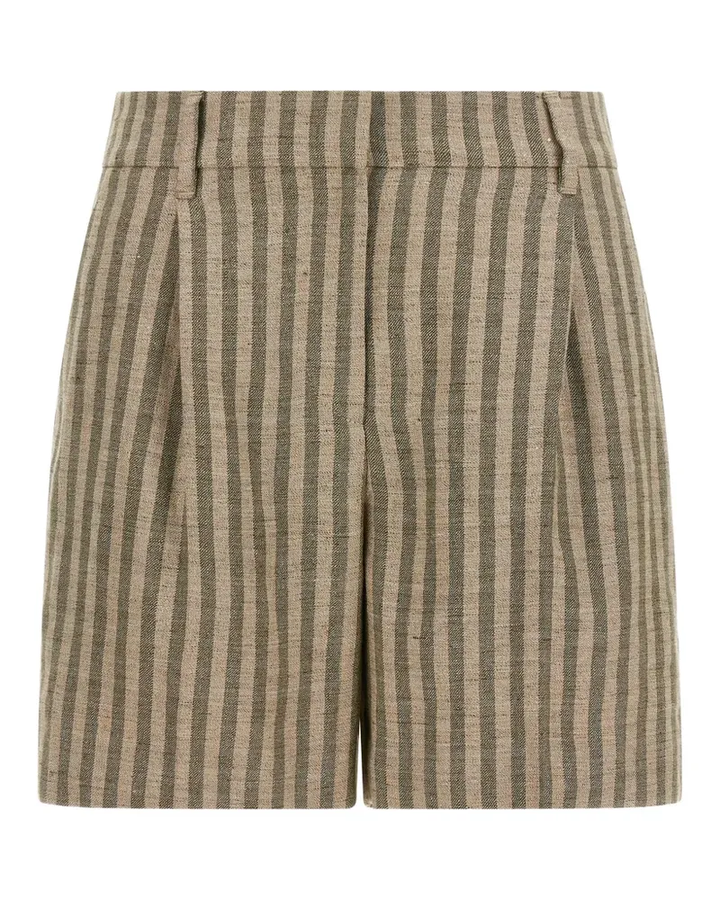 Brunello Cucinelli striped pleated shorts - Nude Nude