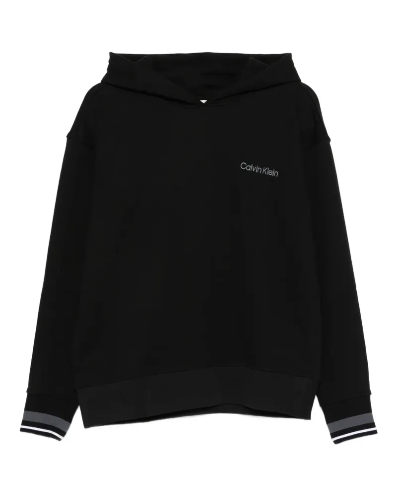 Calvin Klein Hoodie mit Logo-Stickerei - Schwarz Schwarz
