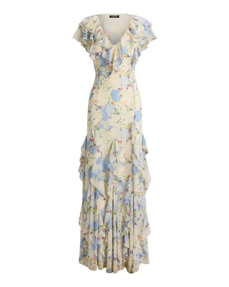 Ralph Lauren floral-print ruffled dress - Nude Nude