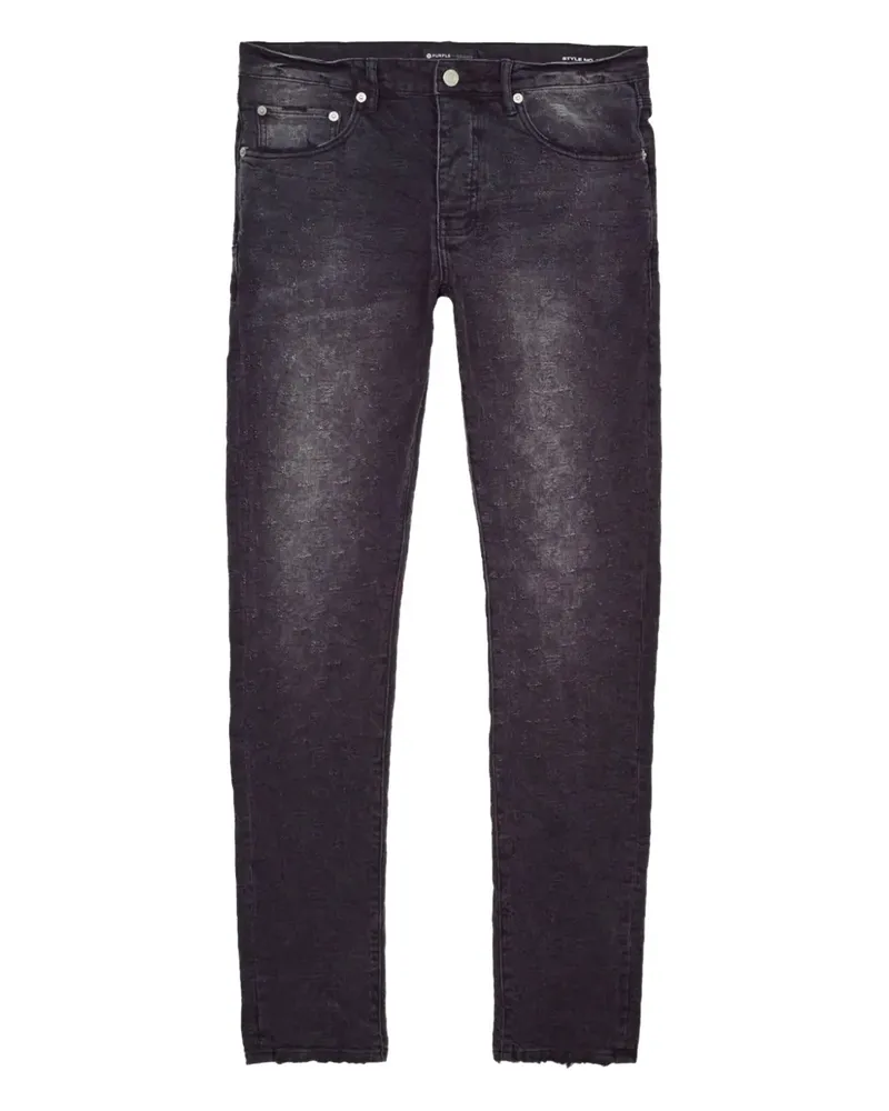 PURPLE BRAND Jeans mit Monogramm-Jacquard - Schwarz Schwarz