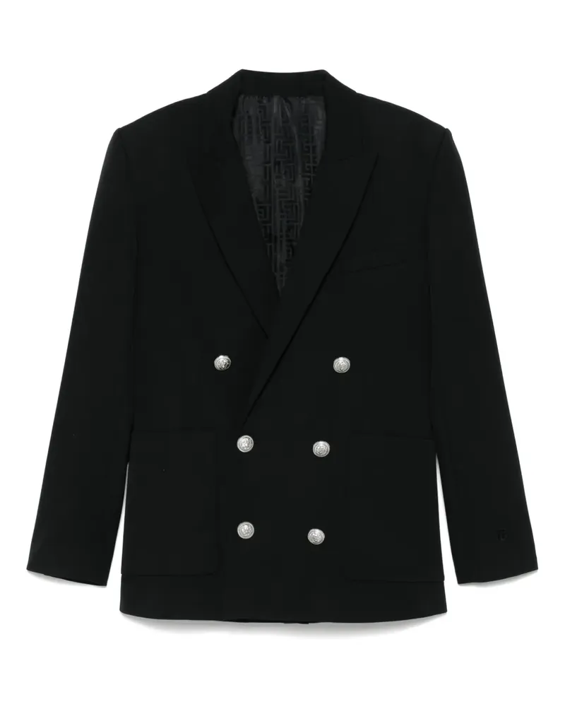 Balmain Doppelreihiges Sakko - Schwarz Schwarz