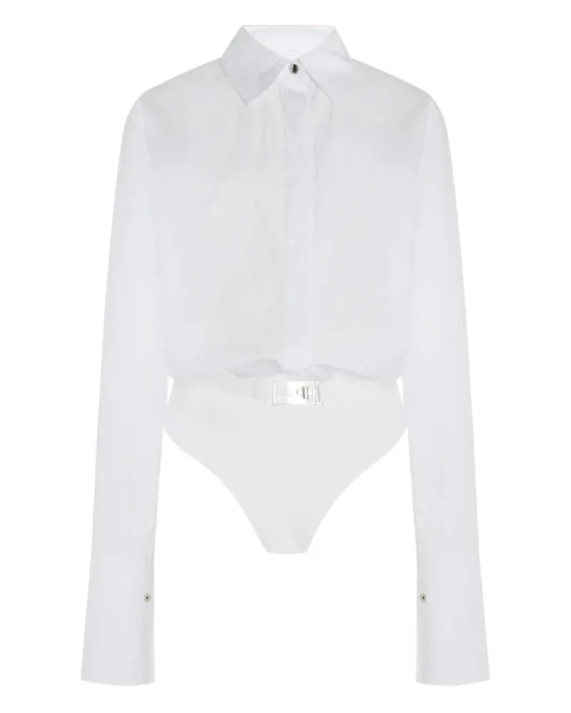 Brandon Maxwell Bradshaw Body mit Gürtel - Weiß Weiß