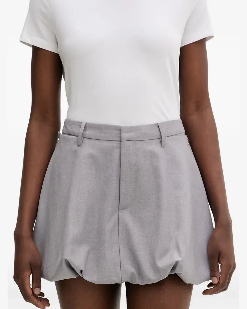 Isabelle Blanche bubble-hem mini skirt - Grau Grau