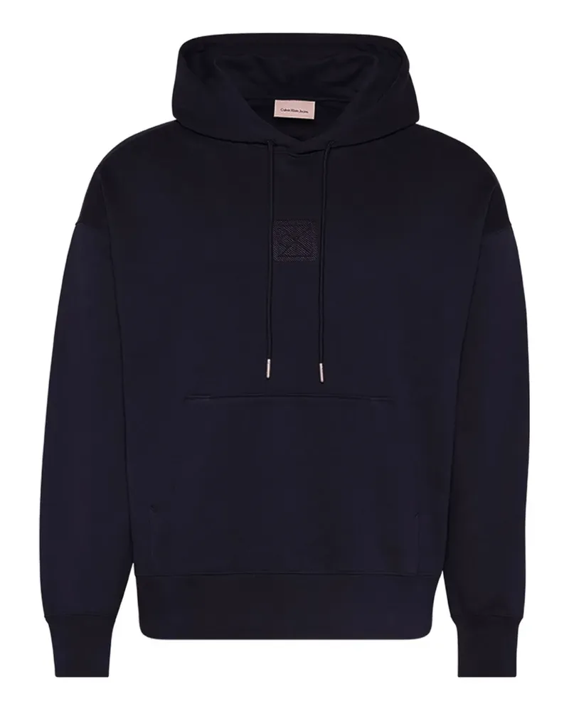 Calvin Klein logo-detail cotton hoodie - Blau Blau