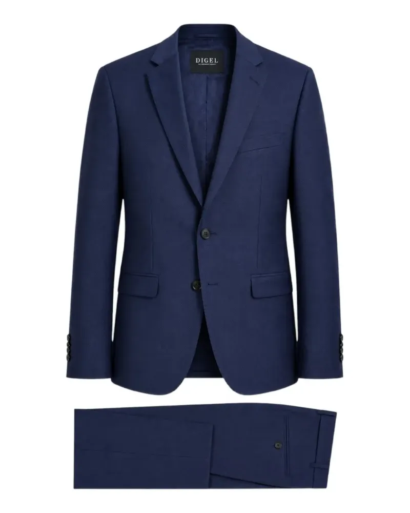 Digel textured single-breasted suit - Blau Blau