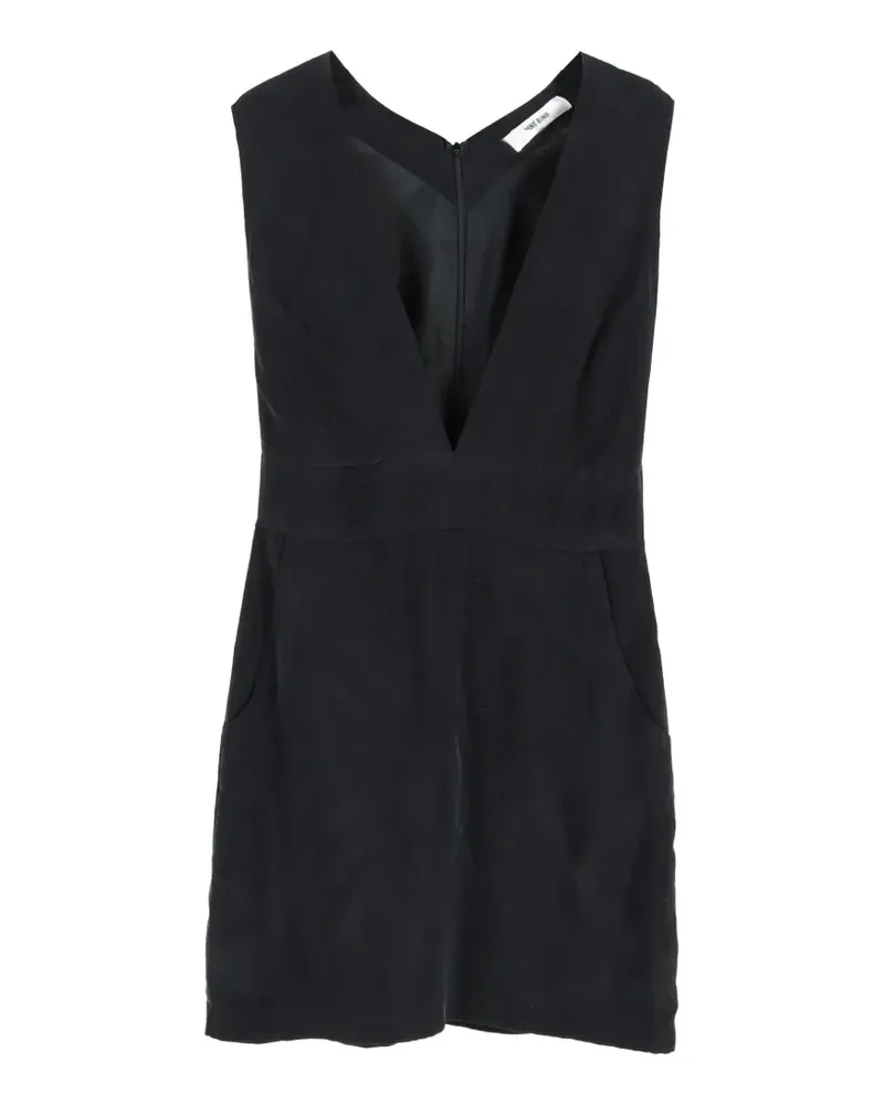 Anine Bing Minikleid mit V-Ausschnitt - Schwarz Schwarz
