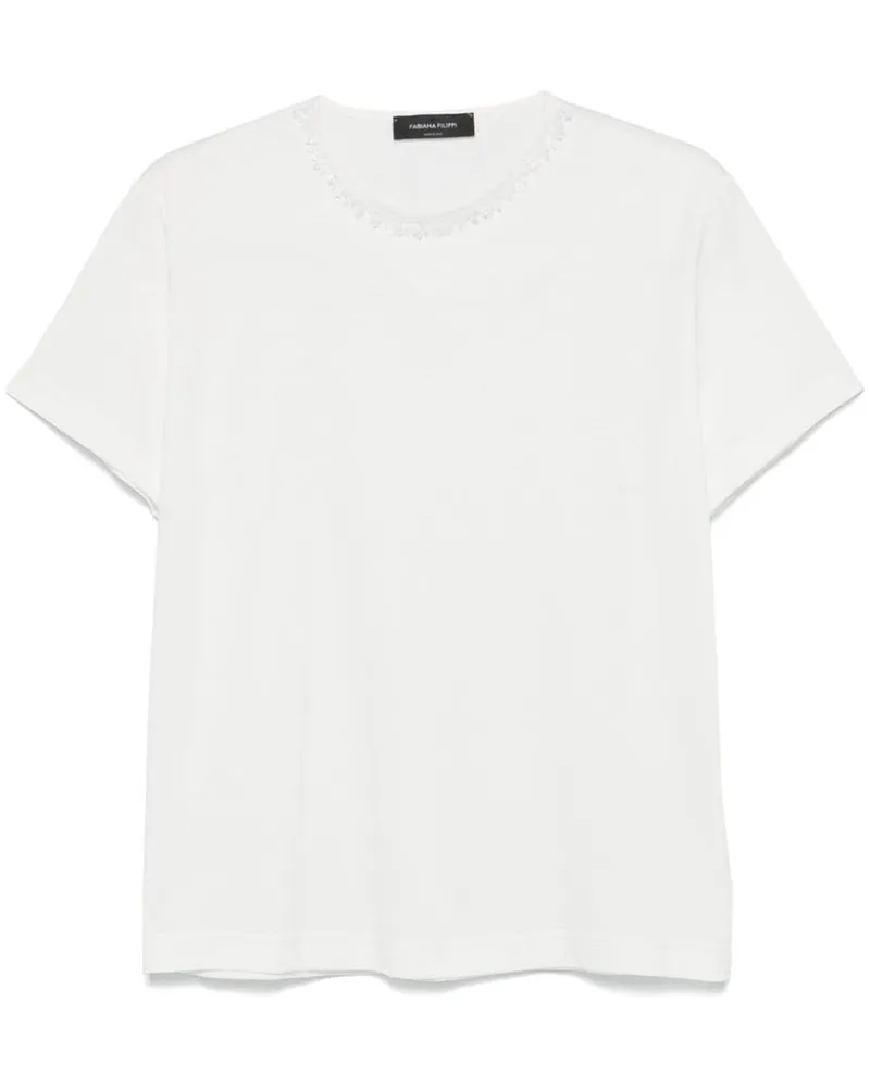 Fabiana Filippi T-Shirt aus Jersey - Weiß Weiß