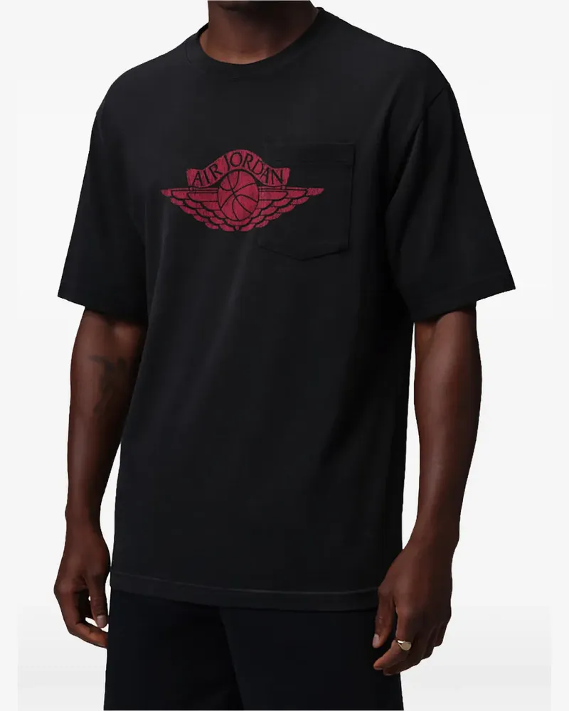 Jordan Flight Essentials Poloshirt mit Logo-Print - Schwarz Schwarz