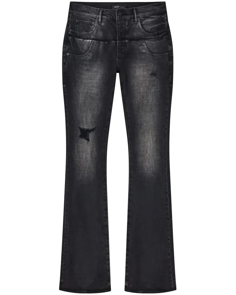 PURPLE BRAND P072 Bootcut-Jeans - Schwarz Schwarz