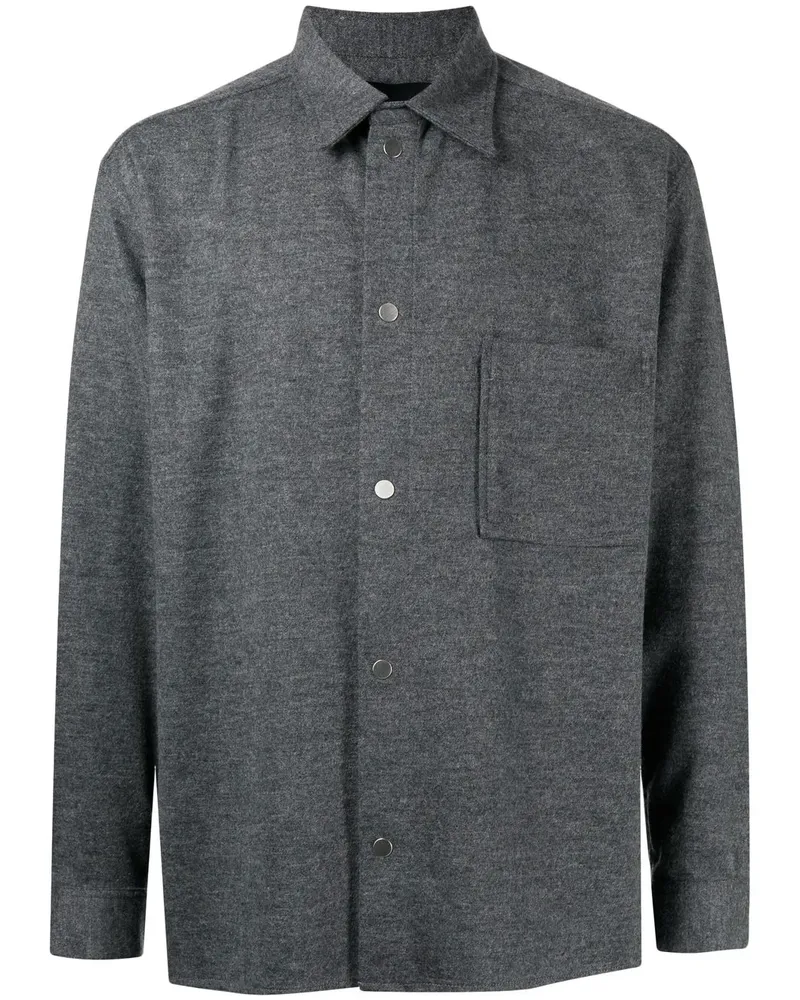 3.1 phillip lim Flanellhemd mit Melange-Wirkung - Grau Grau