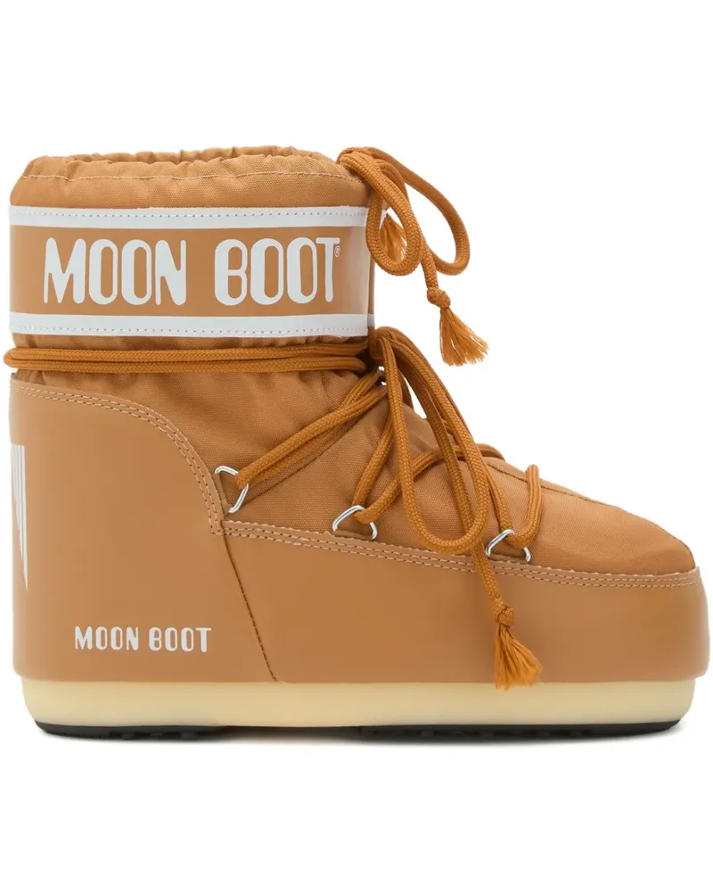 Moon Boot Wattierte Icon Stiefel mit Logo-Band - Braun Braun