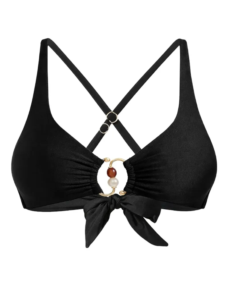 Seafolly Australia Palermo Bikinioberteil mit Ringdetail - Schwarz Schwarz