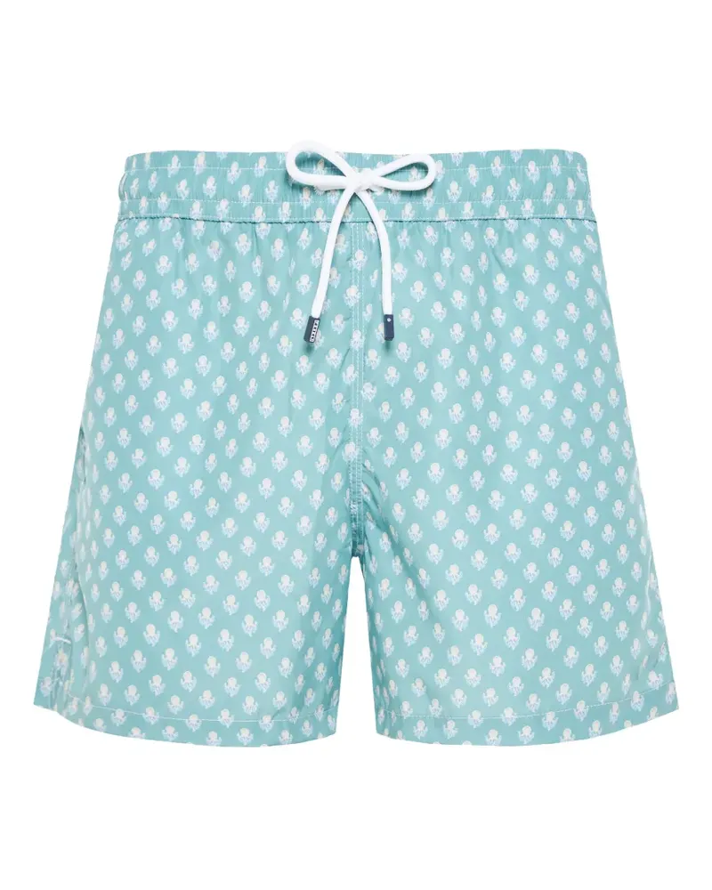Fedeli Badeshorts mit Print - Blau Blau