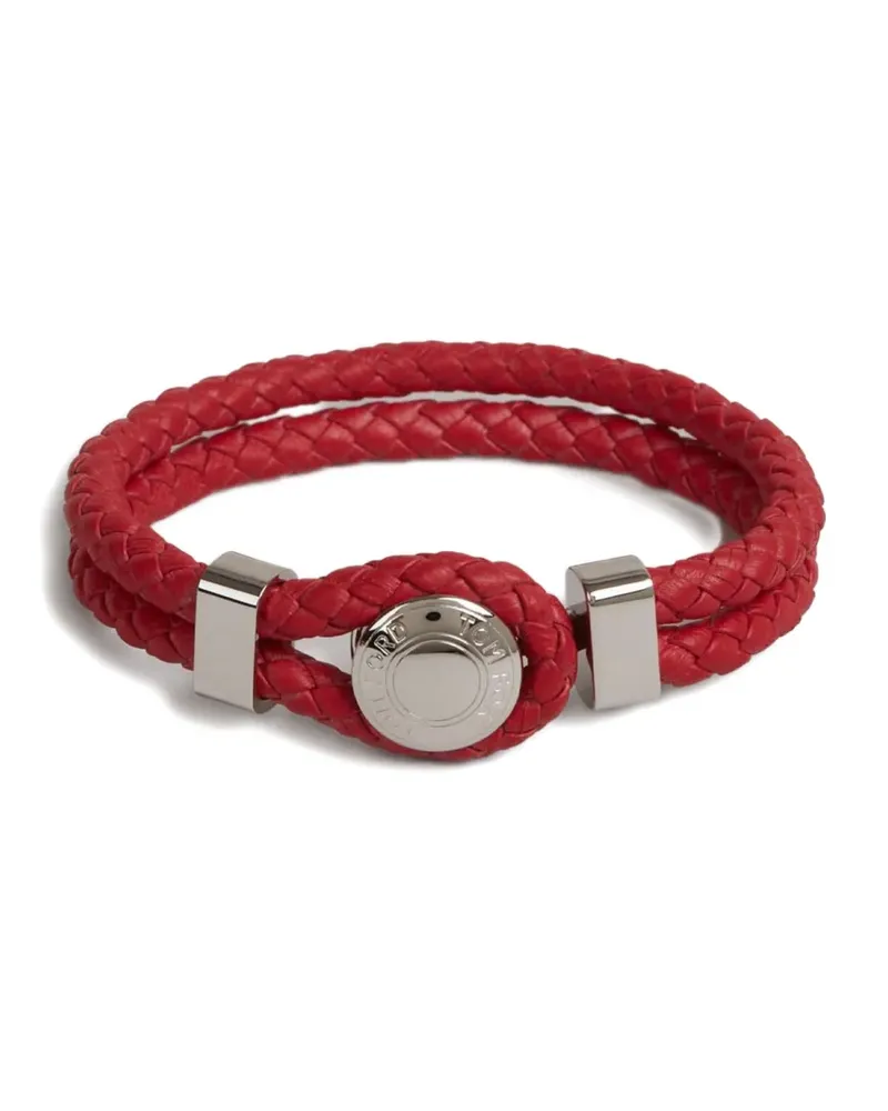 Tom Ford braided leather bracelet - Rot Rot