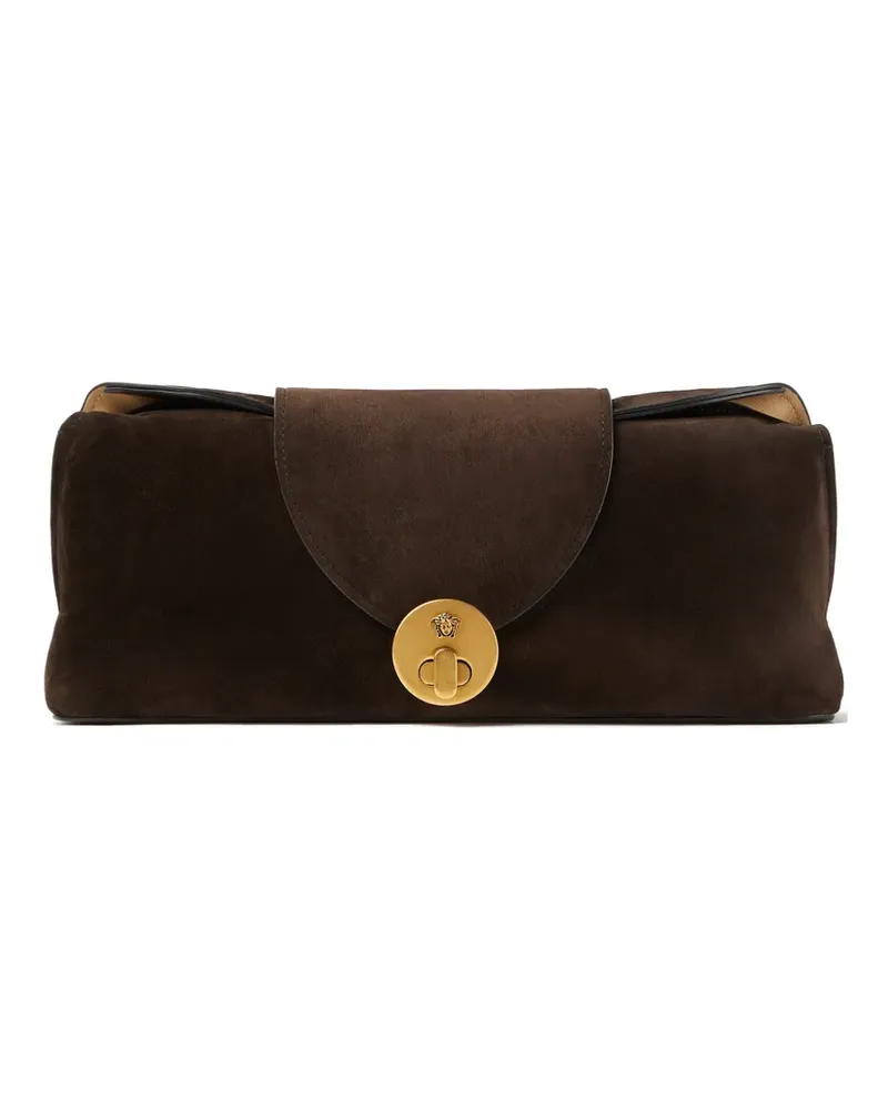 Versace Vivian Clutch aus Wildleder - Braun Braun