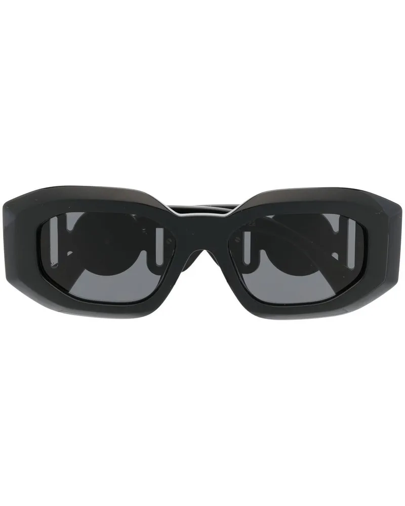 Versace Medusa Sonnenbrille im Oversized-Look - Schwarz Schwarz
