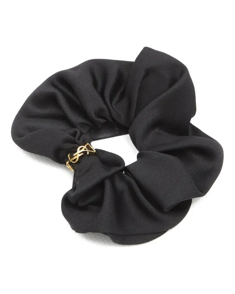 Saint Laurent Cassandre Haargummi aus Seide - Schwarz Schwarz
