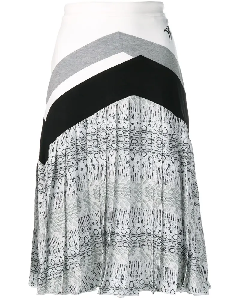 Roberto Cavalli Faltenrock mit Schlangenleder-Print - Grau Grau