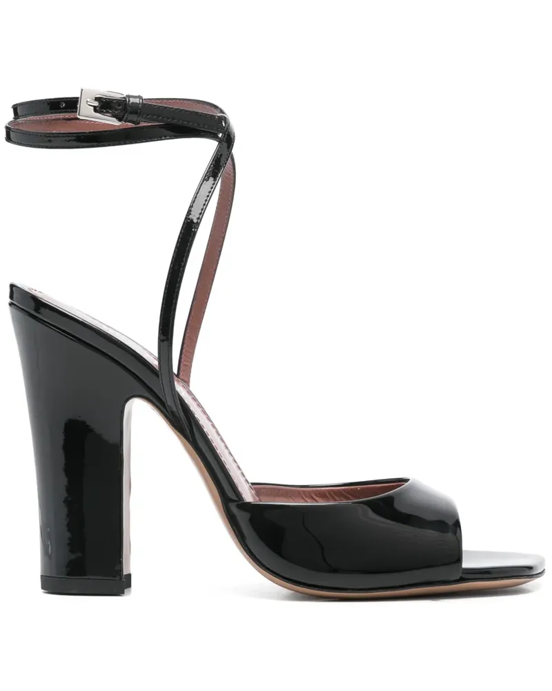 Paris Texas Lara Sandalen 105mm - Schwarz Schwarz
