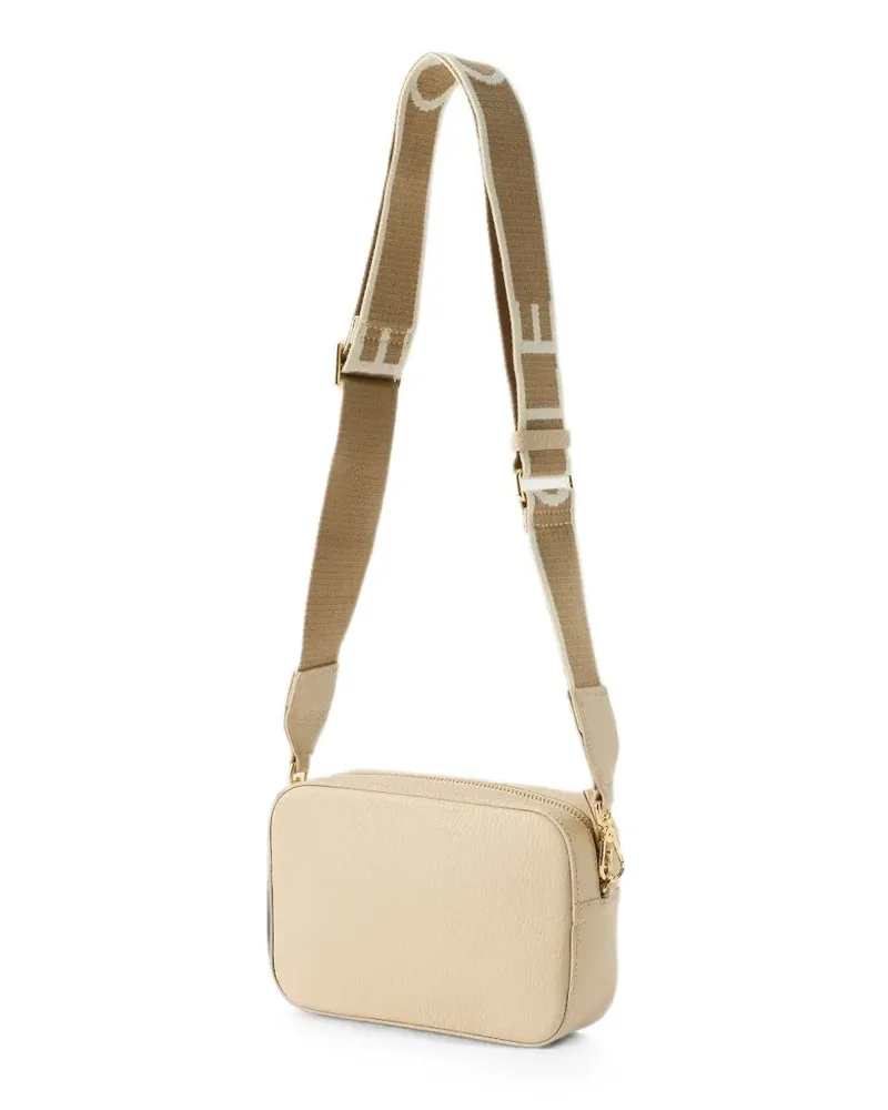 Coccinelle Schultertasche aus gekörntem Leder - Nude Nude