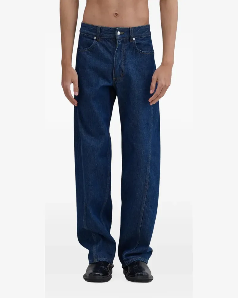 Eckhaus Latta Bend twisted-seam jeans - Blau Blau
