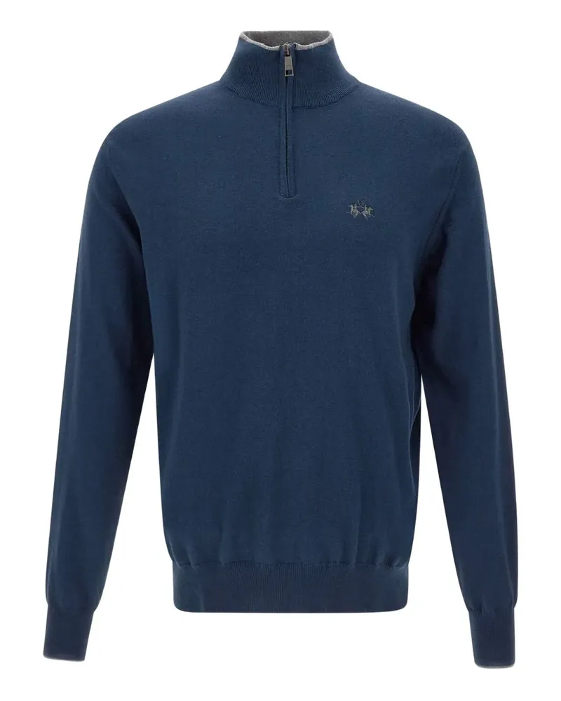 La Martina Pullover mit Logo-Stickerei - Blau Blau