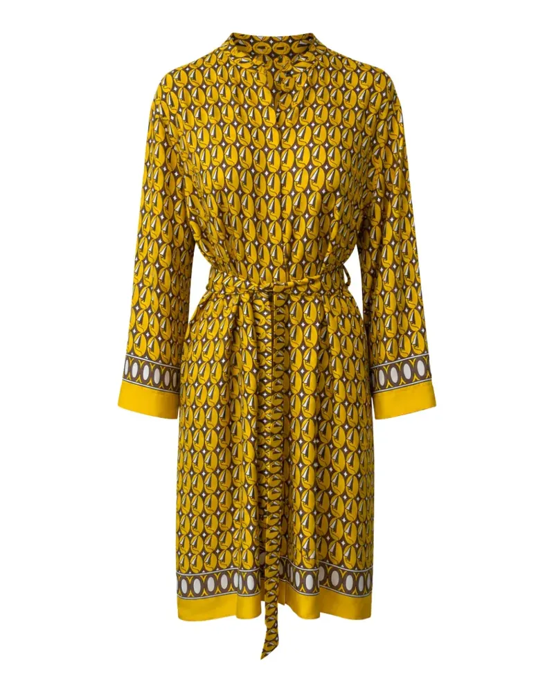 Max Mara Minikleid mit geometrischem Print - Gelb Gelb