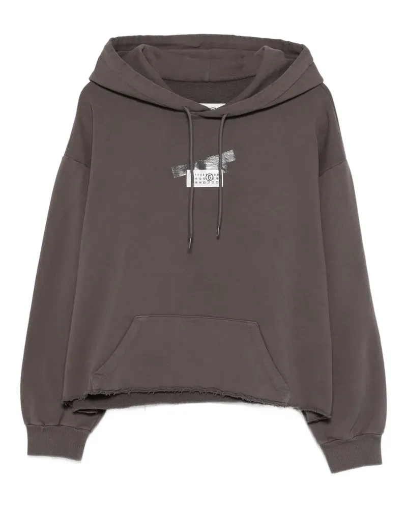 Maison Margiela distressed hooded top - Grau Grau