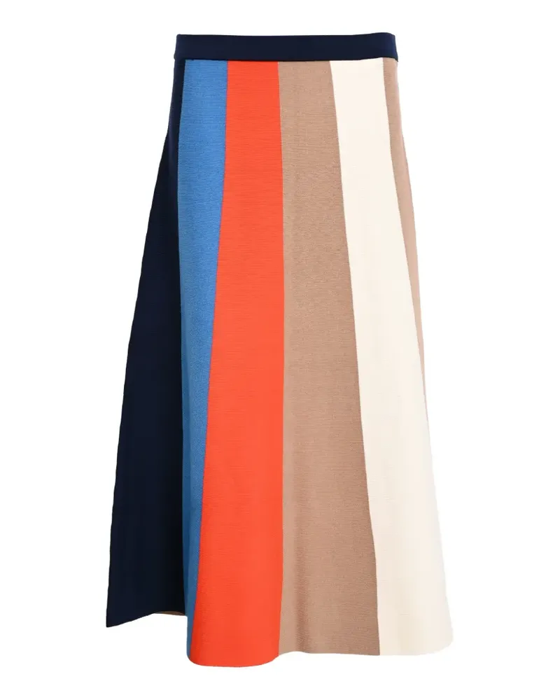 Victoria Beckham striped A-line skirt - Nude Nude