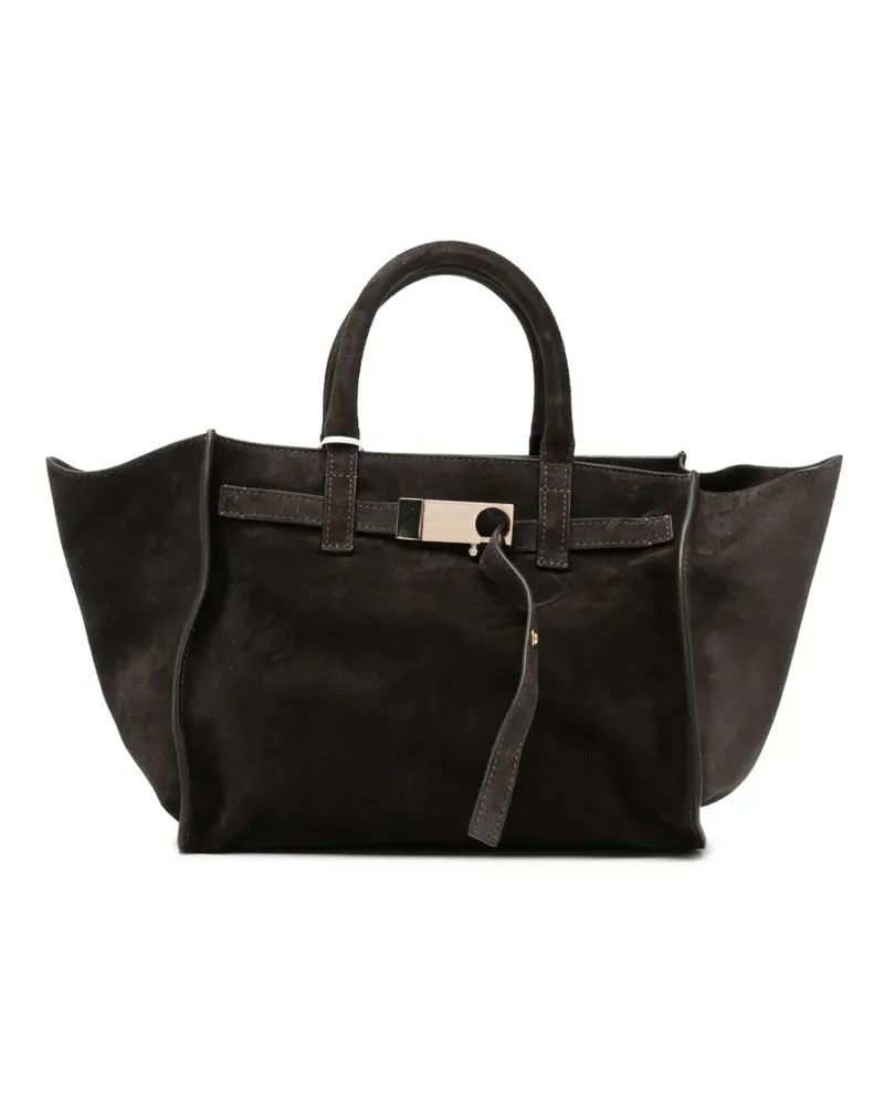 Benedetta Bruzziches Tote Bag aus Wildleder mit Schnallenverschluss - Braun Braun