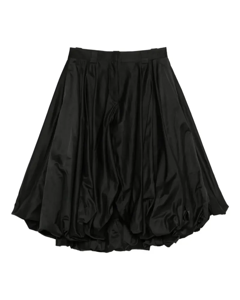 Balenciaga Midirock mit Raffungen - Schwarz Schwarz