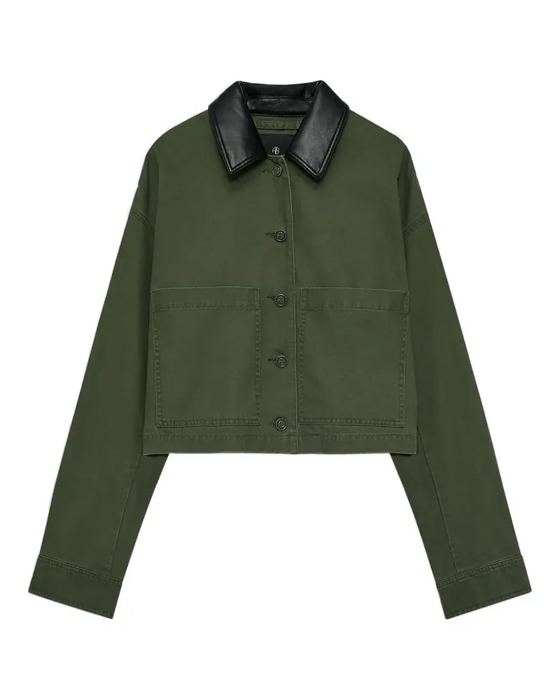 Anine Bing Yuma Cropped-Jacke - Grün Grün