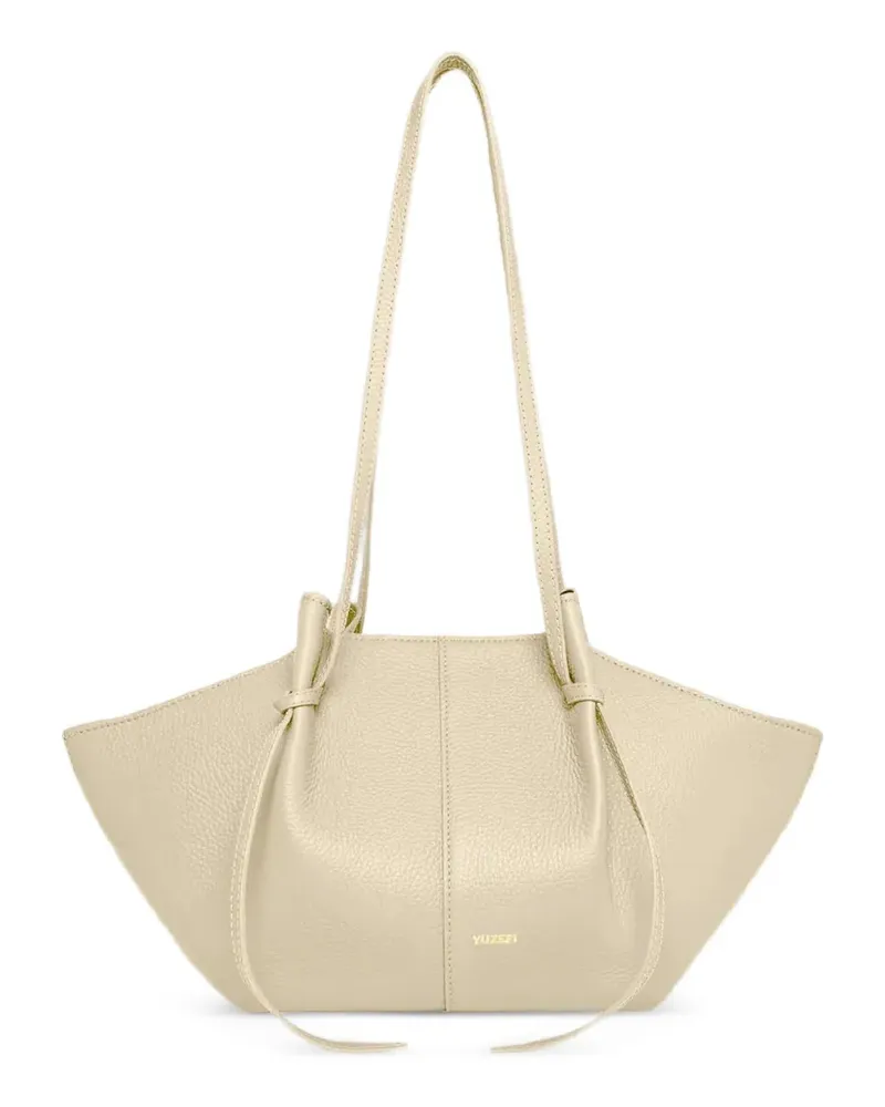 YUZEFI Mochi pebble-grain shoulder bag - Nude Nude