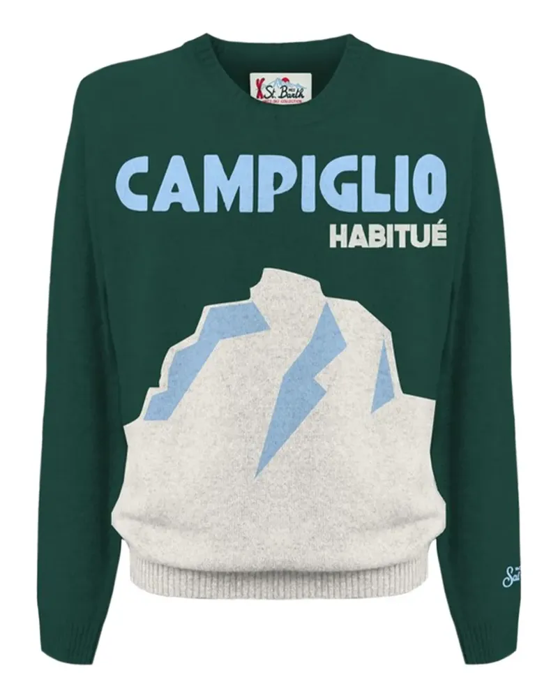 MC2 Saint Barth Pullover mit Gebirgs-Print - Grün Grün