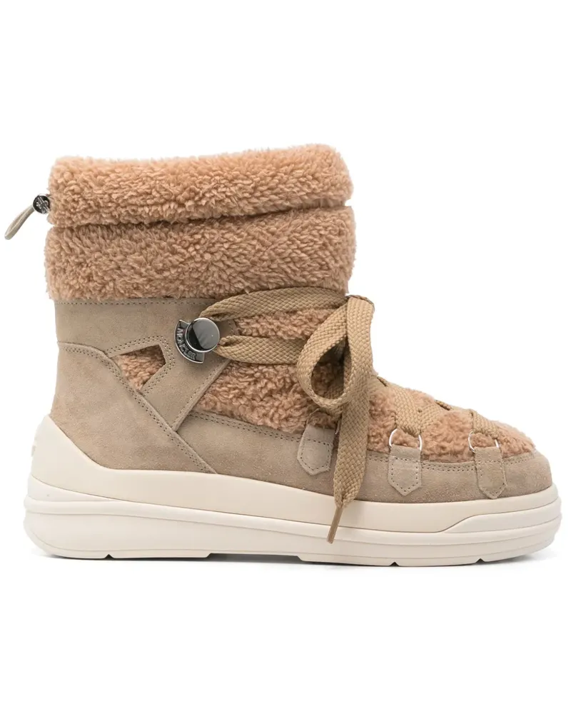 Moncler Insolux Schneestiefel aus WIldleder - Braun Braun