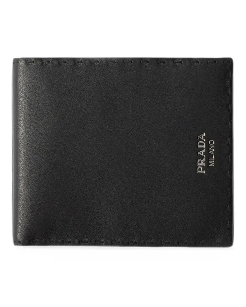 Prada Portemonnaie aus Altleder - Schwarz Schwarz