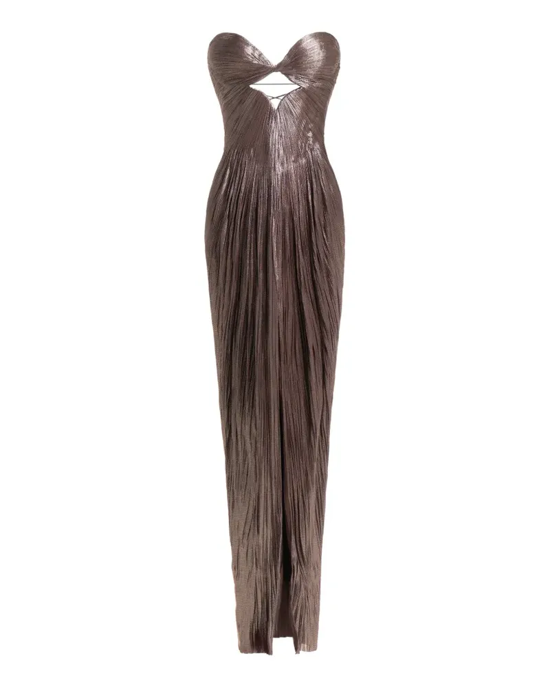 Maria Lucia Hohan Stephanie Abendkleid mit Falten - Braun Braun