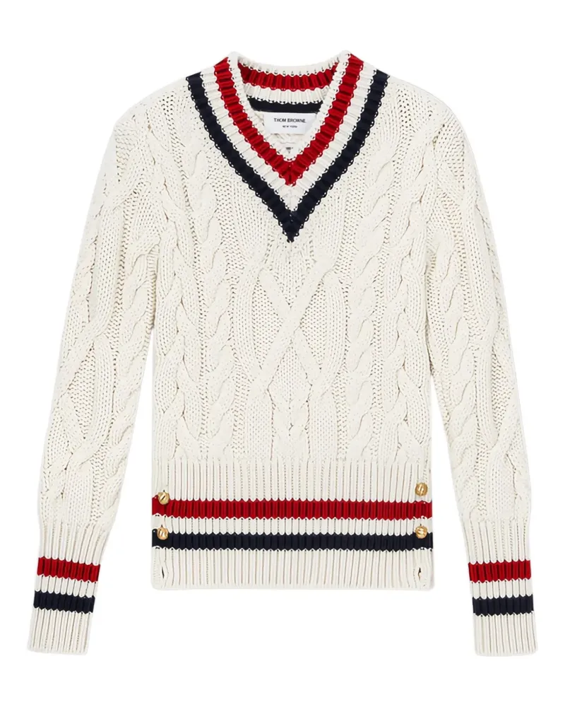 Thom Browne Pullover mit Zopfmuster - Nude Nude