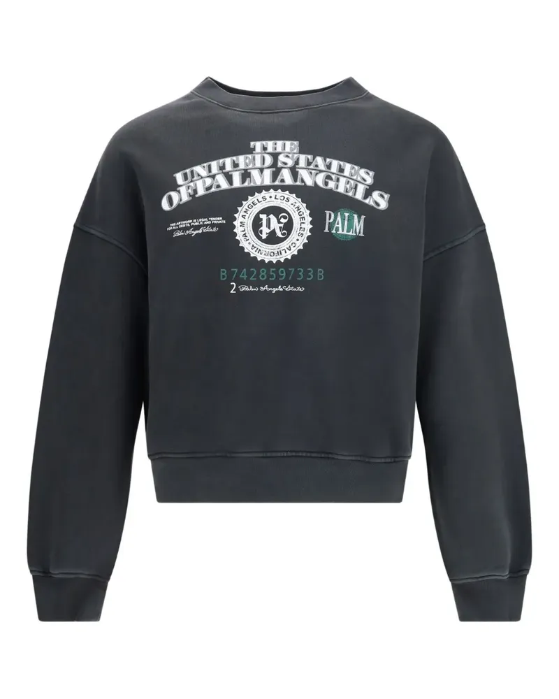 Palm Angels Dollar-print crew-neck sweatshirt - Schwarz Schwarz