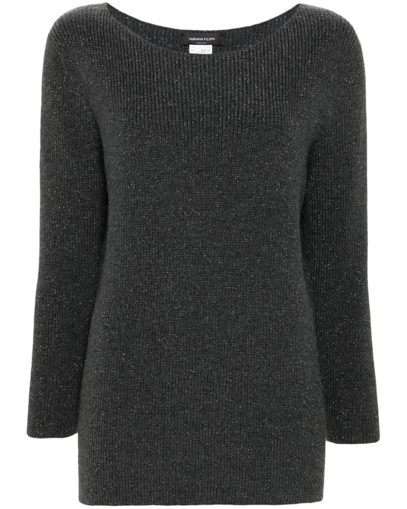 Fabiana Filippi Pullover mit Lurex Grau