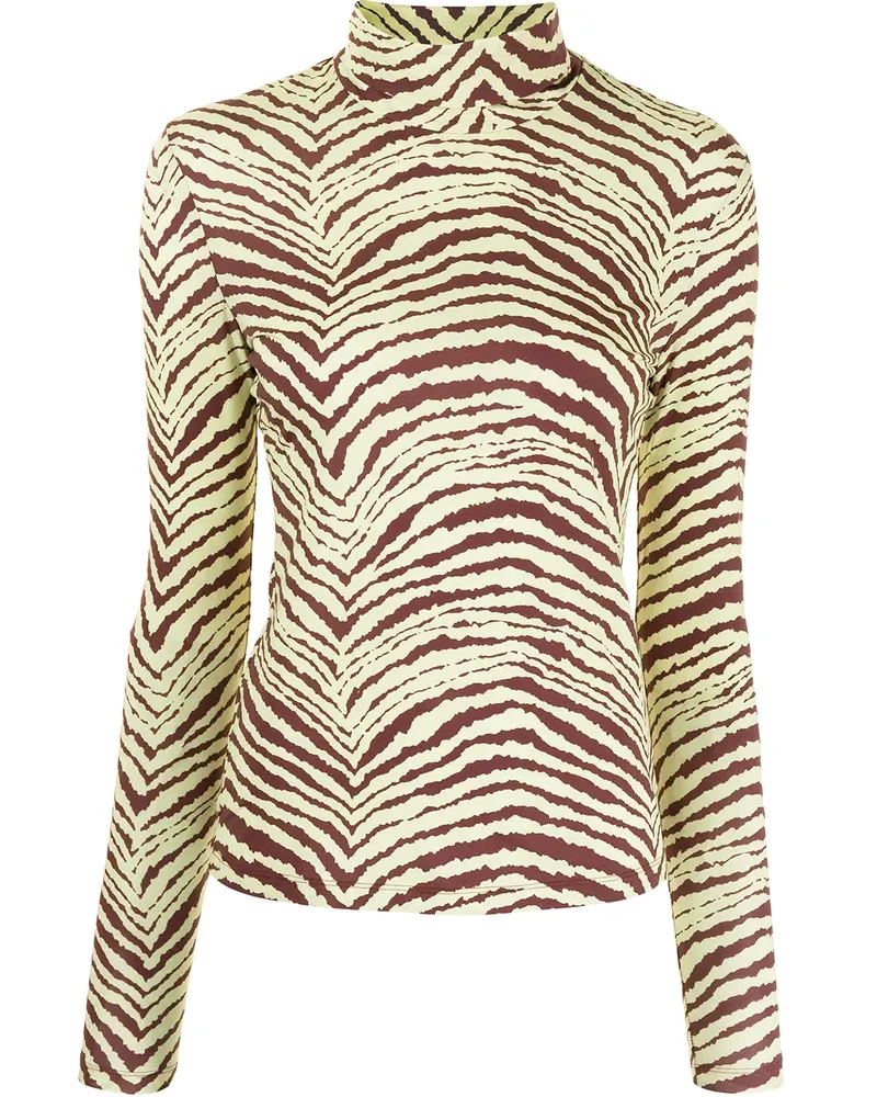 Proenza Schouler Oberteil mit Tiger-Print - Gelb Gelb