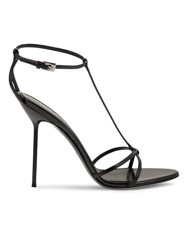 Paris Texas Lidia Sandalen mit T-Riemen - Schwarz Schwarz
