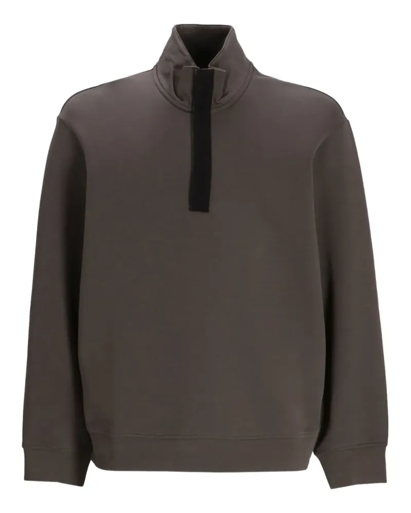 Armani Exchange Sweatshirt mit kurzem Reißverschluss - Grau Grau