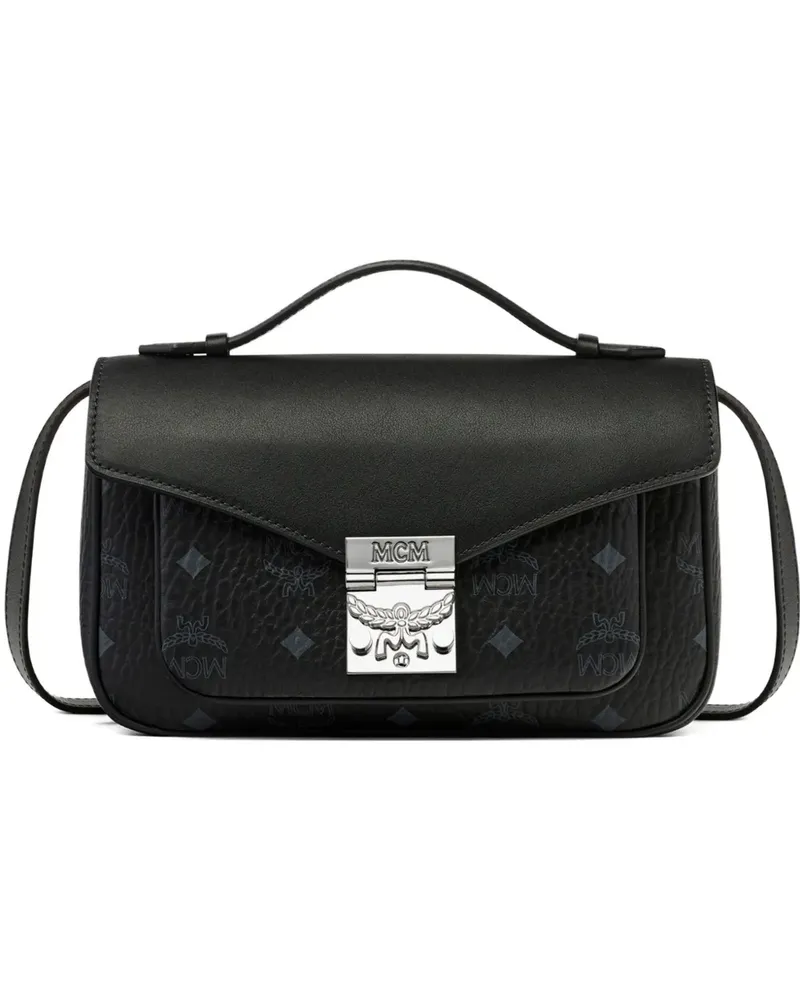 MCM Tracy Visetos Umhängetasche - Schwarz Schwarz