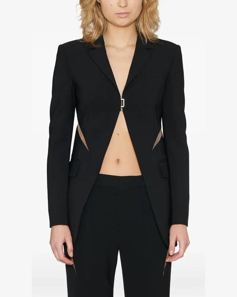 Dsquared2 cut-out single-breasted jacket - Schwarz Schwarz