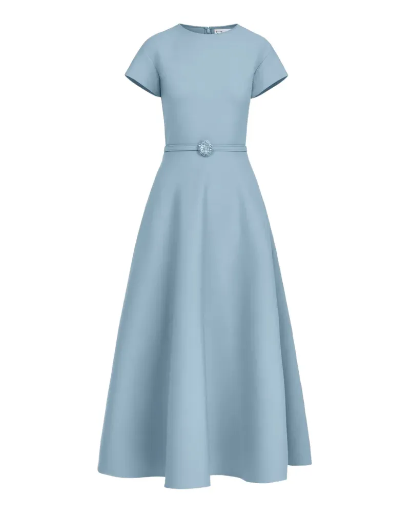Oscar de la Renta Ausgestelltes Kleid mit angeschnittenen Ärmeln - Blau Blau