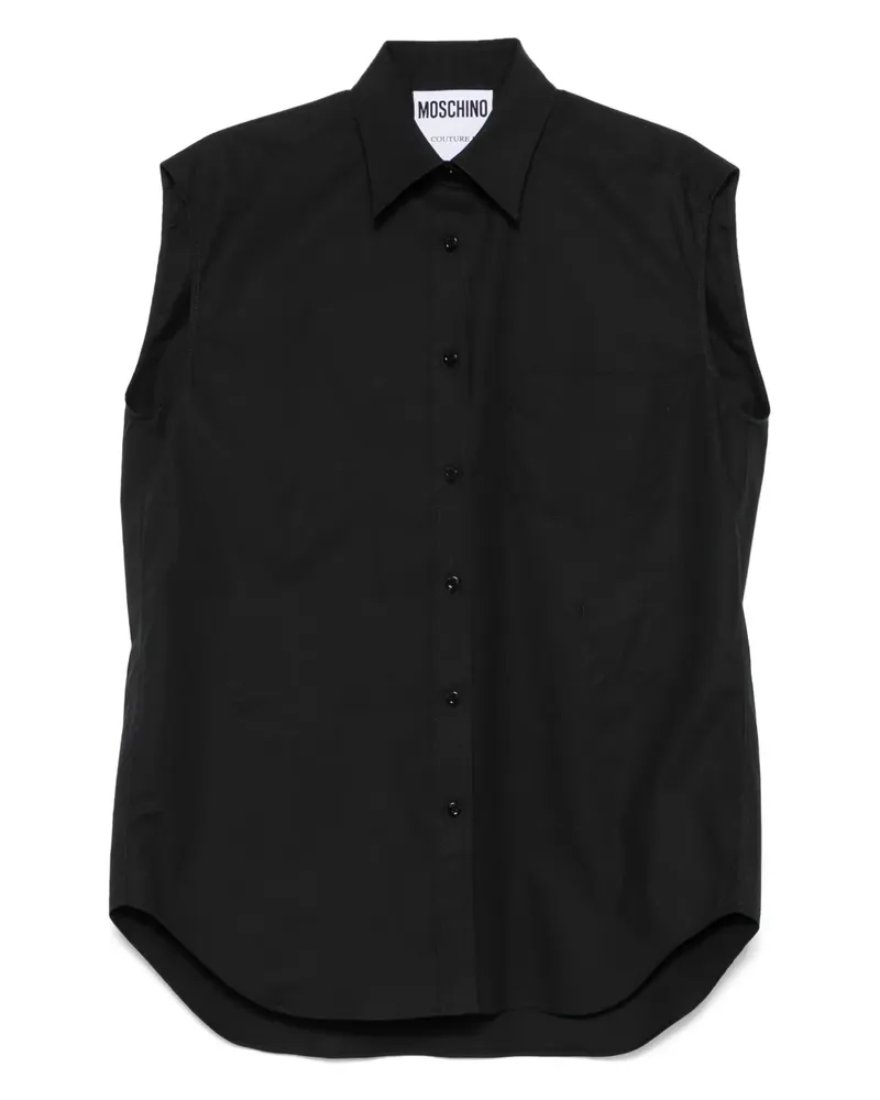 Moschino Hemd aus Popeline - Schwarz Schwarz