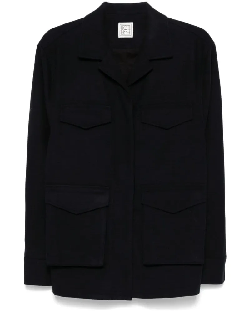 Totême Hemdjacke aus Filz - Blau Blau