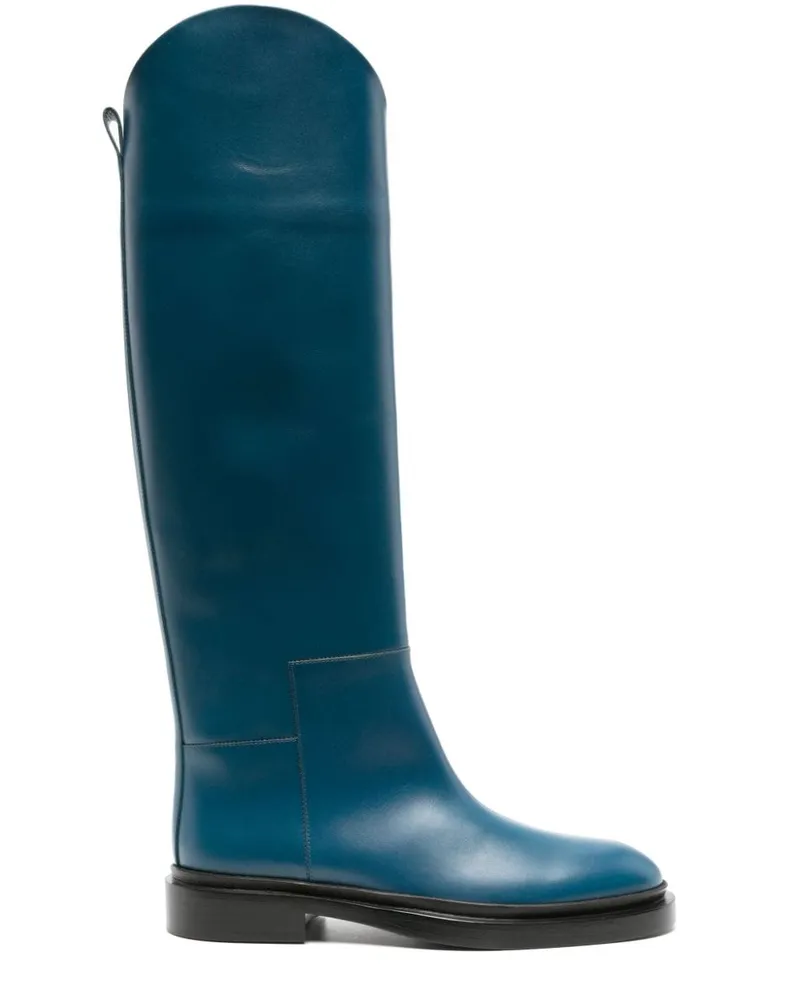 Jil Sander Kniehohe Stiefel Blau